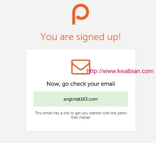 You are signed up!