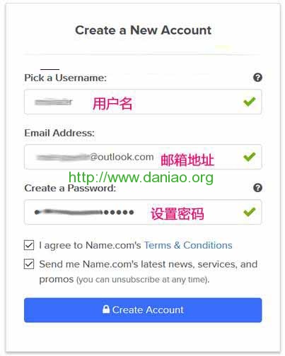 新注册Name.com域名注册商账户及账户域名过户PUSH教程