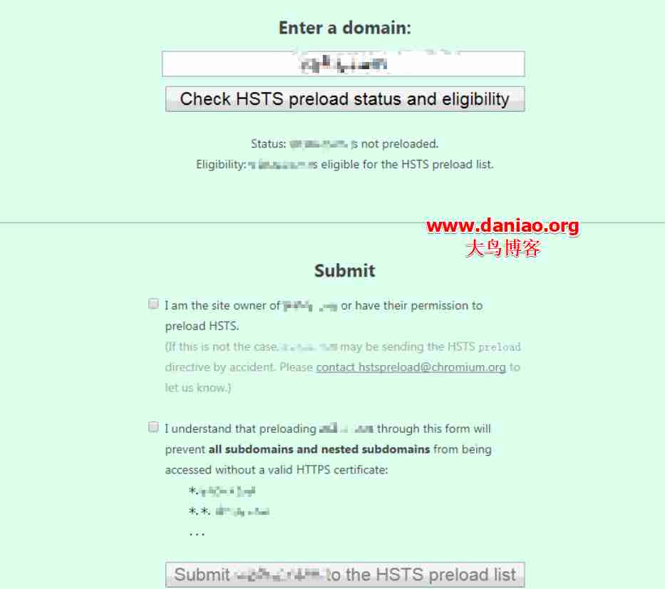 启用HSTS并加入HSTS Preload List-附删除HSTS方法