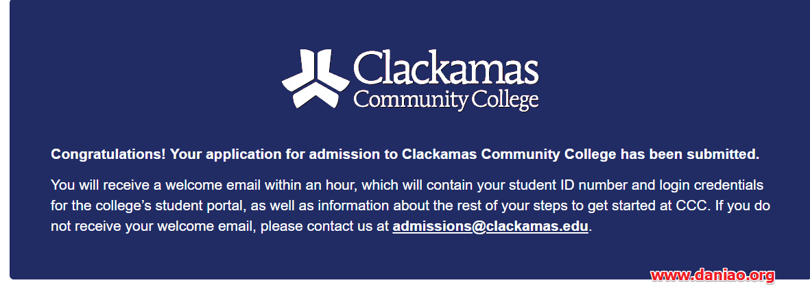 clackamas(克拉克马斯)社区学院EDU教育邮箱申请