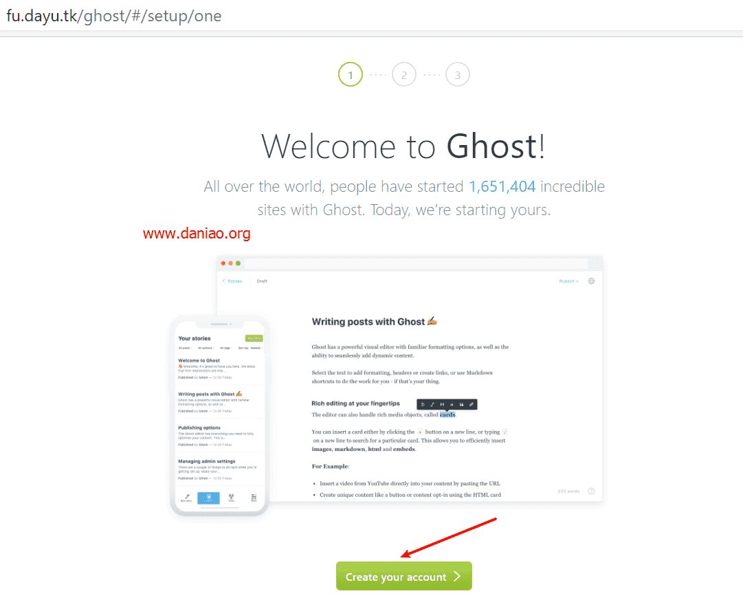 宝塔面板Docker安装Ghost博客 – 简单到2步搞定