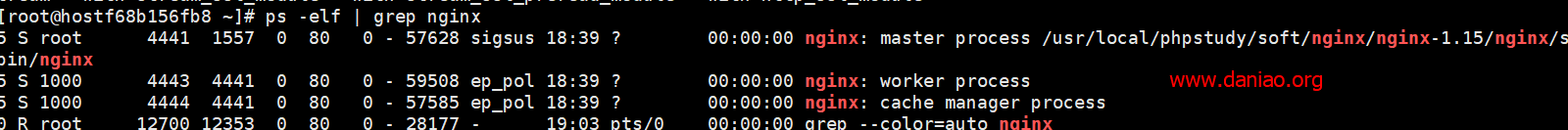 小皮面板用‘nginx -V’显示所有的编译模块