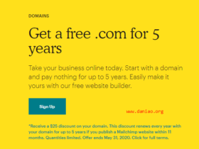 mailchimp免费5年自定义域名包括com等 – 还可以建立免费网站