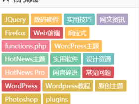 知更鸟主题修改CSS：让凌乱的标签变得整洁清爽