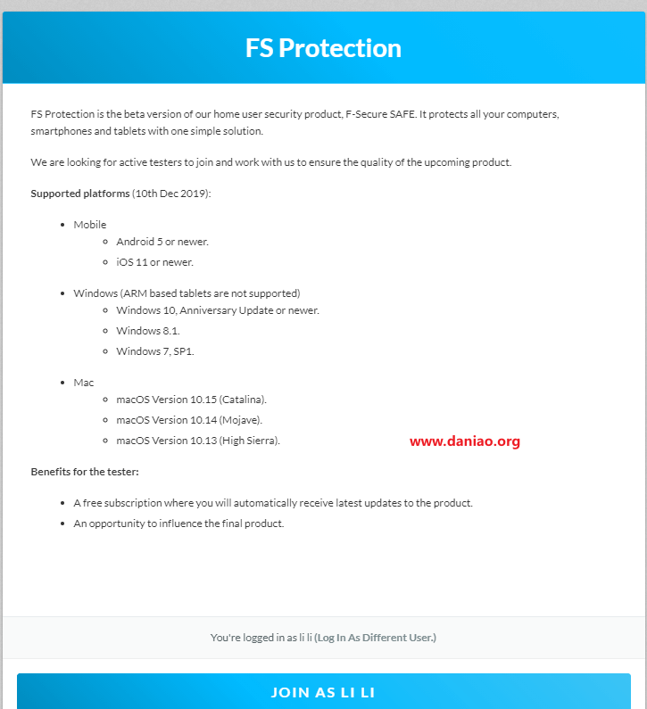 免费申请F-Secure（F-Secure Protection）：国外知名杀毒软件
