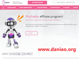 zomro：不限流量，$1.99/月，荷兰Tier3/4机房VPS，512M内存/1核/5gNVMe，可选windows