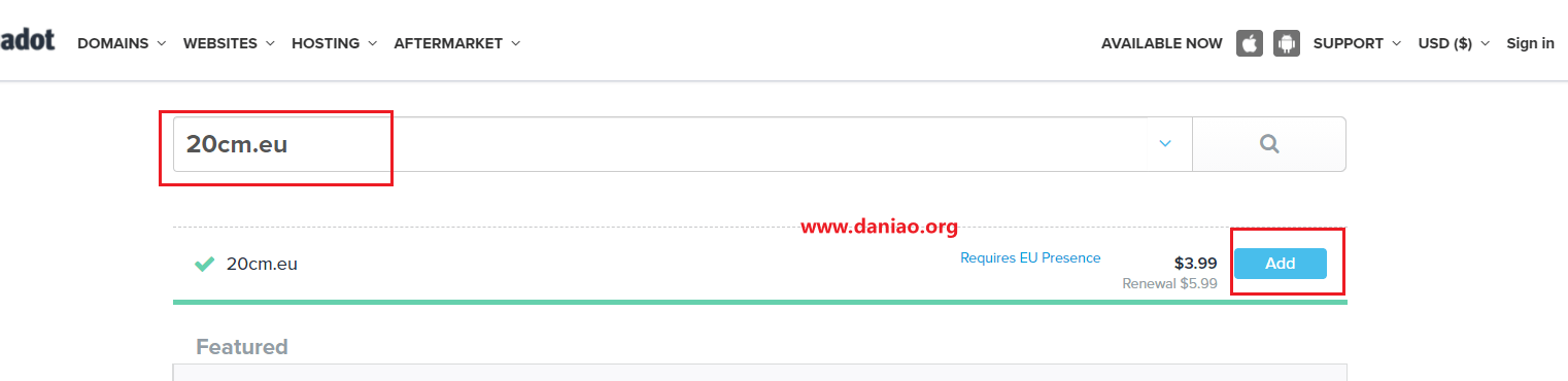 Dynadot，新用户注册 .eu域名仅需 $11.99/10年 – 附eu域名注册教程