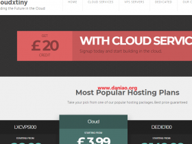 Cloudxtiny，英国便宜VPS(KVM/LXC )，5折促销，最低配€1.5/月起