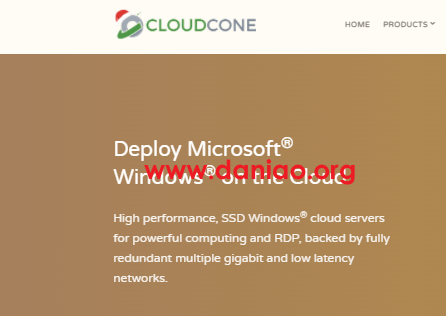 cloudcone：美国Windows KVM VPS，$17.49/月，3C/4G内存/60GSSD/3T流量/1G带宽